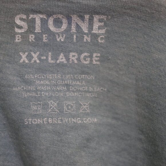 Stone Brewing Light Blue Tank Top Graphic Logo Stain XXL - Picture 7 of 7